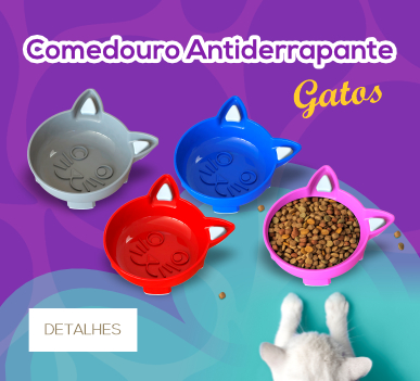 Comedouro Antiderrapante Gatos