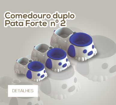 COMEDOURO DUPLO PATA FORTE Nº 2
