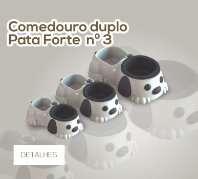 COMEDOURO DUPLO PATA FORTE Nº 3